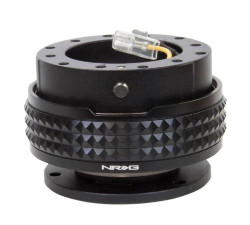 NRG Innovations GEN 2.1 NRG-SRK-210BK-BK Steering Wheel Quick Release Adapter, 6-Hole & 6x70 and 6x74mm Bolt Patterns Black Body/Black Pyramid Ring
