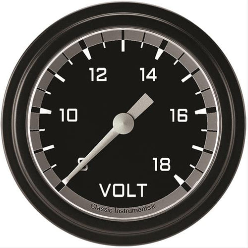 AX330GBLF Classic Instruments Gray 2-5/8" Voltage Gauge AutoCross