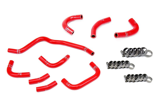 HPS Performance Silicone Red Oil Cooler and Throttle Body Hose Kit for 2000-2003 Honda S2000 2.0L F20C AP1, 57-2079-RED