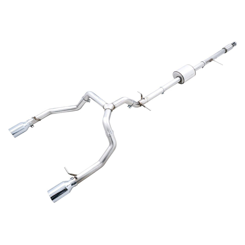 0FG™ 304 SS Cat-Back Exhaust System AWE Tuning 3015-32205 with Split Rear Exit