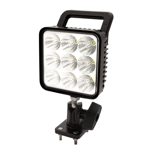 Ecco Ew2450 Series Work Light Spot Beam, Square, White Pedestal Mount