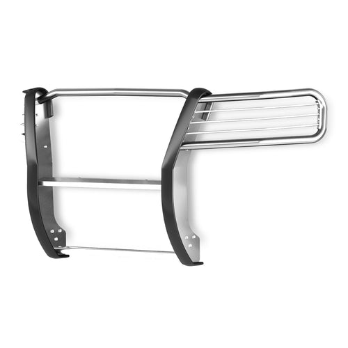 Grille Guard TrailFX E0048S, 1-Piece, Silver Polished, Stainless Steel, 1-1/2 Inch Diameter, with Brush Guard, Fits 2022-2025 Nissan Frontier (Cutting Required)