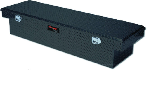 TrailFX Crossover Tool Box Standard Single Lid Diamond Tread Matte Black 16 Gauge Aluminum 19-1/4 Inch Length x 72 Inch Width x 13-1/2 Inch Height TrailFX 110723