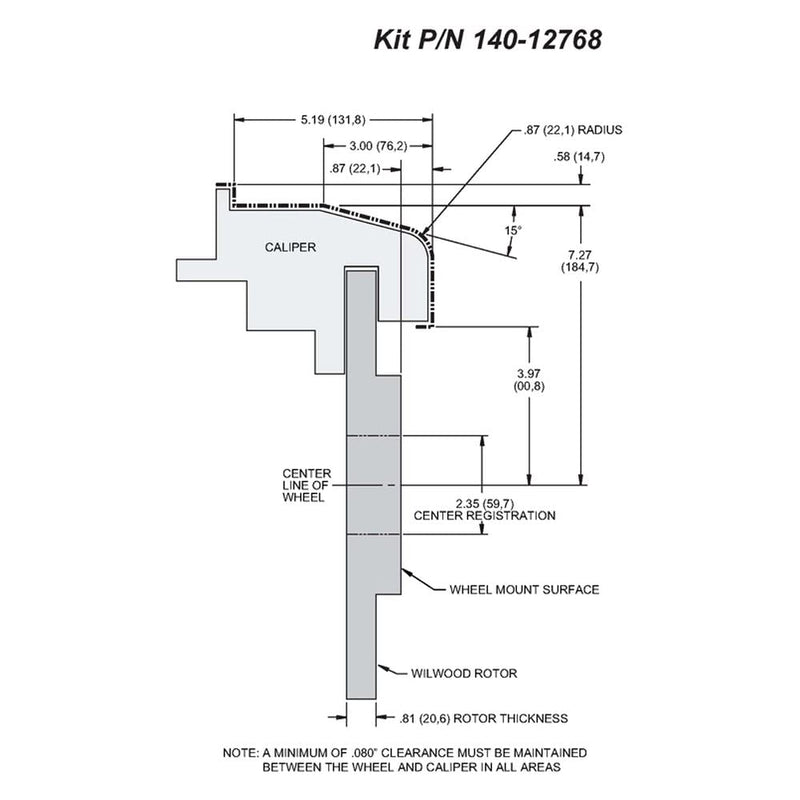 Red CPB Rear Kit, 11.00"