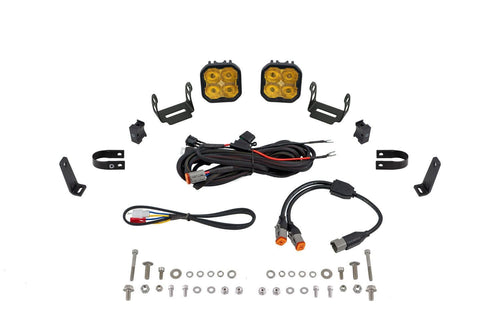 SS3 LED Bumper Diode Dynamics 1.25 Inch Roll Bar Kit, Max Yellow SAE Fog (Pair)