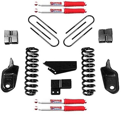 Skyjacker Suspension Lift Kit 186PK-N w/Shock Nitro Shocks 6 in. Lift Incl. Front Coil Springs Brackets Rear U Bolt Kit Rear Blocks