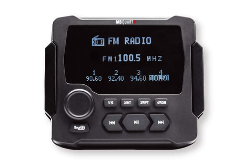 Bluetooth AM/FM Radio MB Quart GMR-LCD Gauge Hole Mount Marine/Boat Receiver