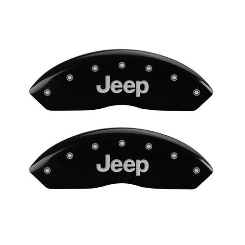 MGP Caliper Covers JEEP 42007SJEPBK Black Caliper Covers - Engraved Front & Rear44; Set of 4