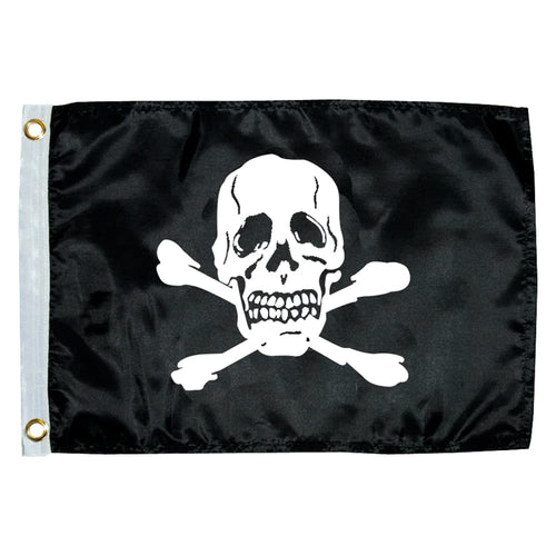 Jolly Roger Boat Flag Taylor Made Products (12" x 18"), Black