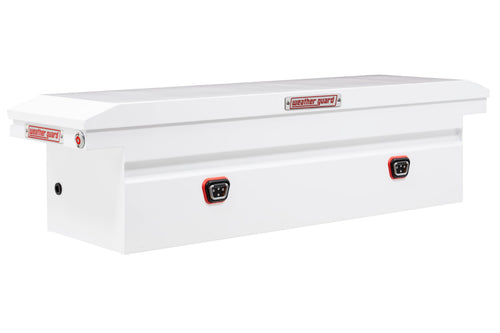 Weather Guard Saddle Box Model 120-3-04, Steel, Full Low Profile, White, 11.0 cu ft