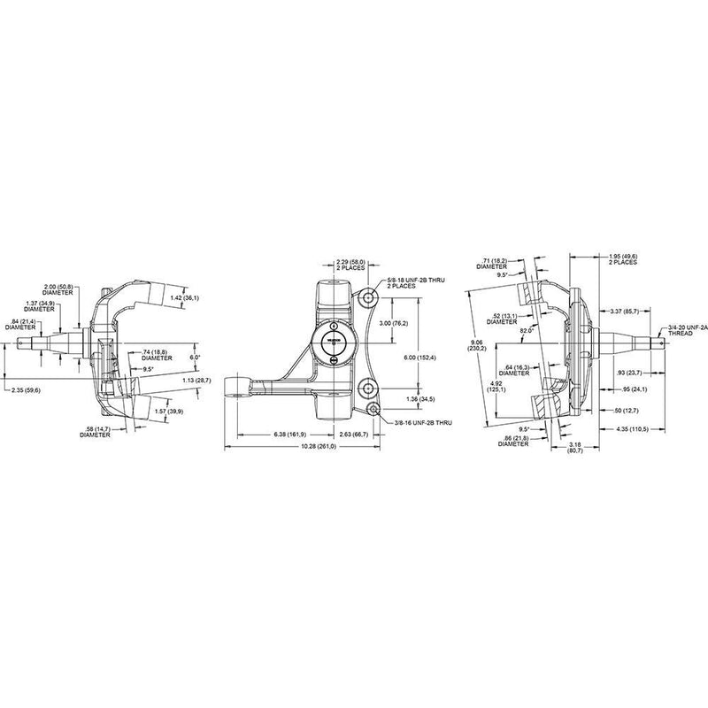 Spindle Kit Wilwood GM C10 71-87 2.5in Drop