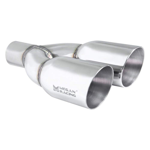 Megan Racing MR-UT-DS Stainless 3.5" Universal Racing Twin Roll Tip