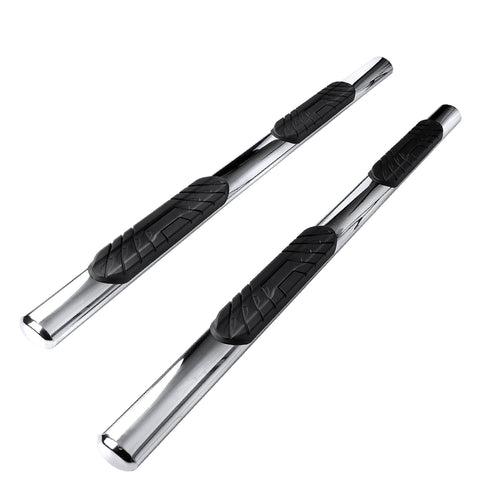4" Round Spec-D Tuning Side Step Nerf Bars Running Boards Stainless Compatible with 2021-2024 Chevy Tahoe, GMC Yukon