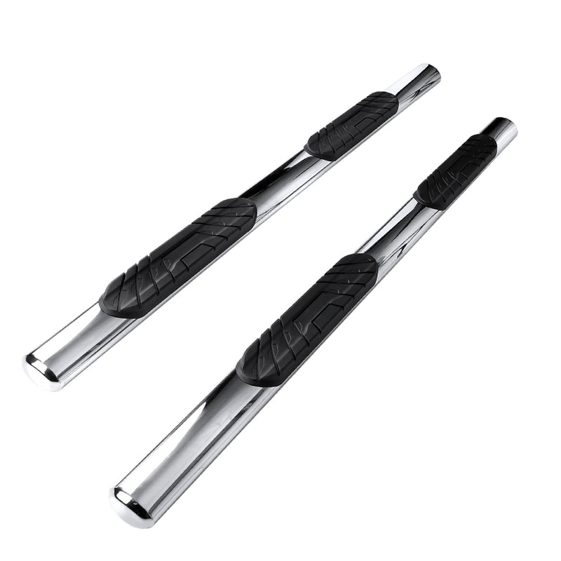 4" Round Spec-D Tuning Side Step Nerf Bars Running Boards Stainless Compatible with 2021-2024 Chevy Tahoe, GMC Yukon
