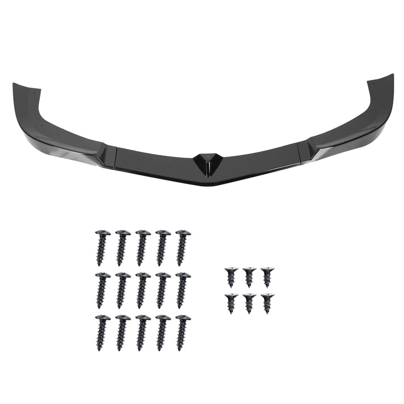 Glossy Black Spec-D Tuning Front Bumper Lip Splitter Spoiler 3PC Compatible with 2012-2014 Mercedes Benz W204