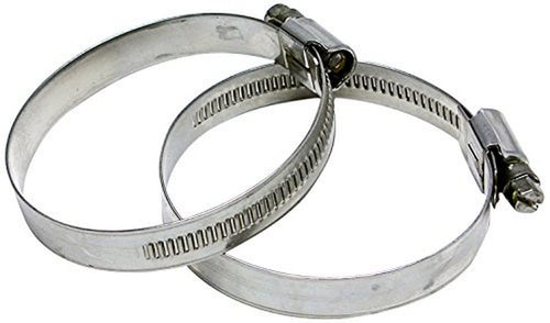 HPS Performance Stainless Steel EMSC-100-120x2 Embossed Hose Clamps, SAE 64, 4" - 4-1/2" (Pack of 2)