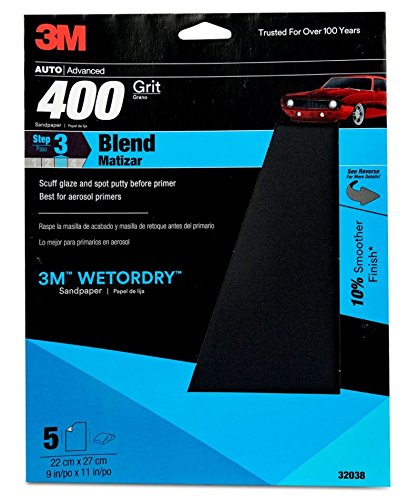 3M 32038 Wetordry Imperial 9" x 11" P400 Grit Sheet