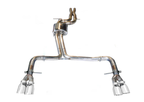 Audi AWE Tuning B8.5 S4 3.0T Track Edition Exhaust - Chrome Silver Tips (102mm) - 3020-42026