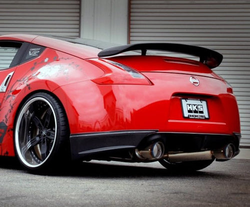 HKS 370z 09+ Dual Hi-Power Titanium Tip Catback Exhaust (Requires Removal of Emissions Canister shie