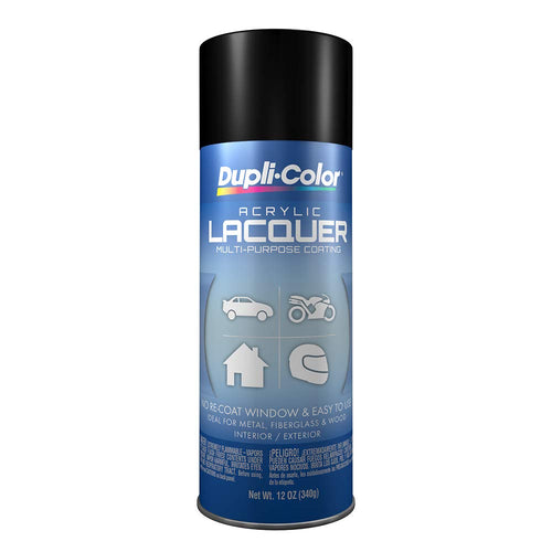 Semi-Gloss Dupli-Color EDAL1608 Premium Lacquer – Black Spray Paint - 12 oz. Aerosol Can