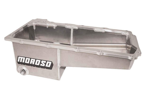 Moroso Aluminum Drag Race Oil Pan 21157, Fits GM LS 4.8/5.3/6.0/6.2 Engines, Use w/Single Stage External Oil Pump