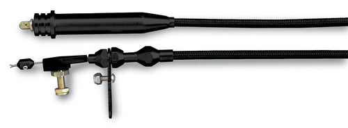 Kickdown Cable Kit Lokar XKD-2700HT with Black Stainless Steel Housing and Black Aluminum Fittings for GM 700-R4 Transmission