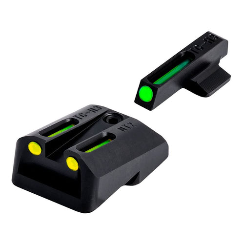 TFO TRUGLO Handgun Sight Set - Fits Novak LoMount Cut .260/.500 (Yellow/Green)