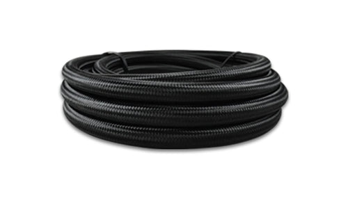 Black Nylon Braided Flex Hose -6 AN w/PTFE Liner (150ft Roll) (19036)