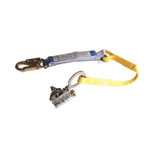 L240001 Werner Stainless Steel Trailing Rope Grab W/Shock Absorbing Lanyard, 1per Pack