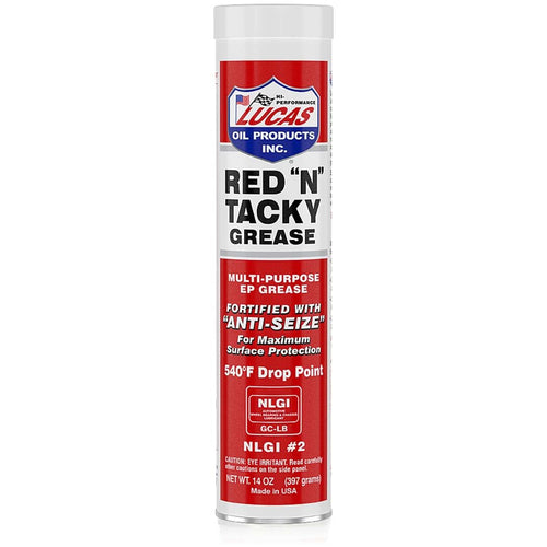 Red N Tacky Grease Lucas Oil - 14 Ounce Cartridge pack of 10