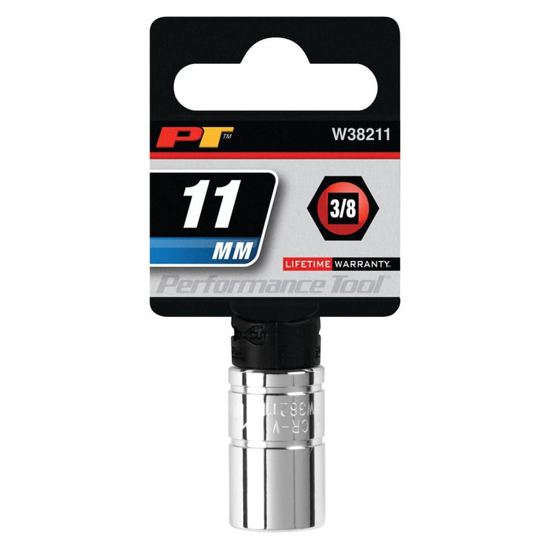 W38211 Performance Tool 6-Point Socket, 3/8-Inch Drive, 11mm