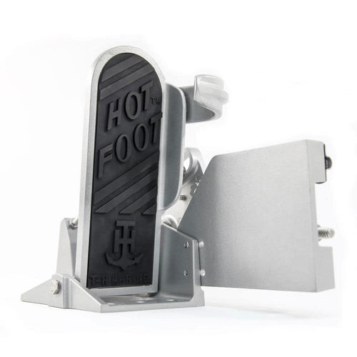 T-H Marine Original HOT Foot™ Boat Throttle - Cast Aluminum Pedal Throttle for Outboard and Inboard Motors - Safe Hands-Free Control - Stainless Steel Hardware – Toe Clip & Patented Idle Stop