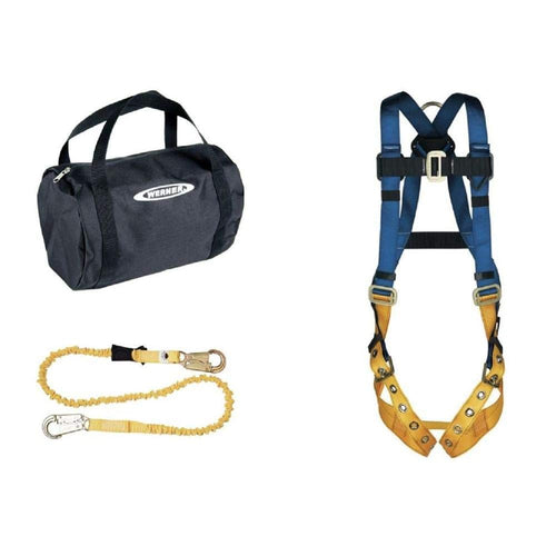 K122023 Werner Aerial Kit with Basewear Std Harness, 6-Foot Softcoil Lanyard, 1per Pack