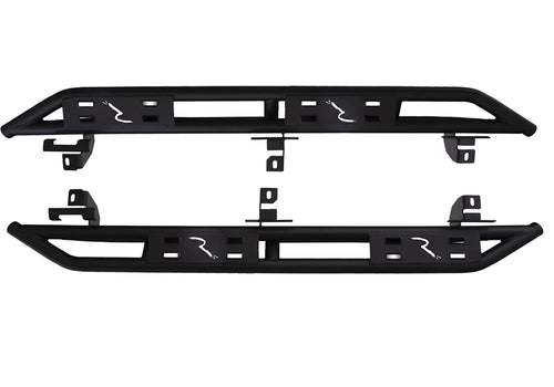 TrailCrawler Steps RAMPAGE PRODUCTS for Jeep Wrangler JK | Pair, Steel, Black | 88737 | Fits 2007-2018 Jeep Wrangler JKU 4-Door