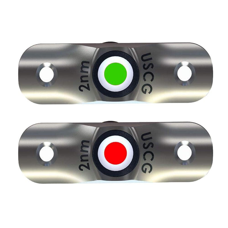 LED Navigation Light Set TACO Rub Rail Mounted - 2-1/2