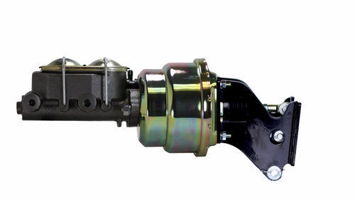 7 Inch LEED BRAKES Dual Zinc Plated Power Brake Booster, 1-1/8 Inch Bore Master