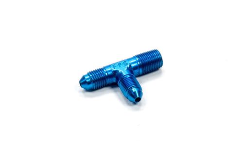 Fragola 482603 Performance Systems Aluminum A-N Bulkhead Tee Pipe On-the-Run, -3 A-N x 1/8" MPT - Black