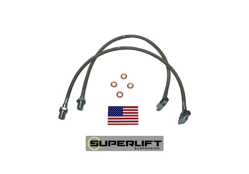 SUPERLIFT SUSPENSION RealTruck Brake Hose Kit for Suburban/Blazer/GM Pickup | Front Bullet Proof Pair of Brake Hoses | 91340 | Fits 1971-1978 GM Pickup / Blazer / Suburban with 4-6" Lift Kit