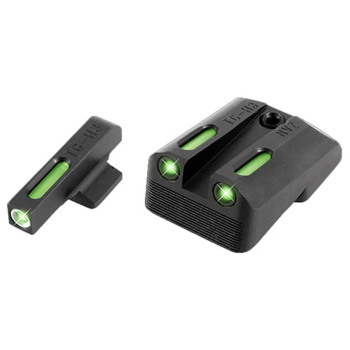 TRUGLO TFX Sight Handgun | Durable Shock-Resistant Compact Brightly Glowing Tritium & Fiber-Optic Xtreme Day/Night, Compatible with 1911 270/450 Handguns