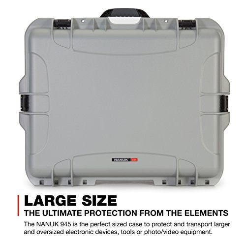 Waterproof Nanuk 945 Hard Case with Foam Insert - Silver