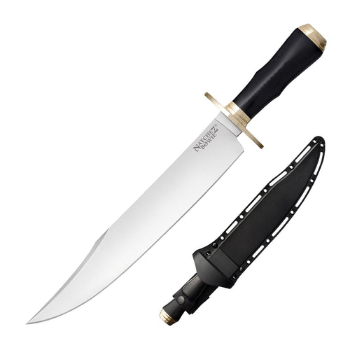 Cold Steel Bowie Natchez 11.5" 4034SS Steel Razor-Sharp Clip Point Blade 5.25" Micarta Handle Fixed Blade Hunting Knife w/Sheath
