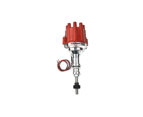 Pertronix Flame-Thrower D230801 Plug and Play Red Cap Marine Billet Electronic Distributor with Ignitor II Technology for Ford 302
