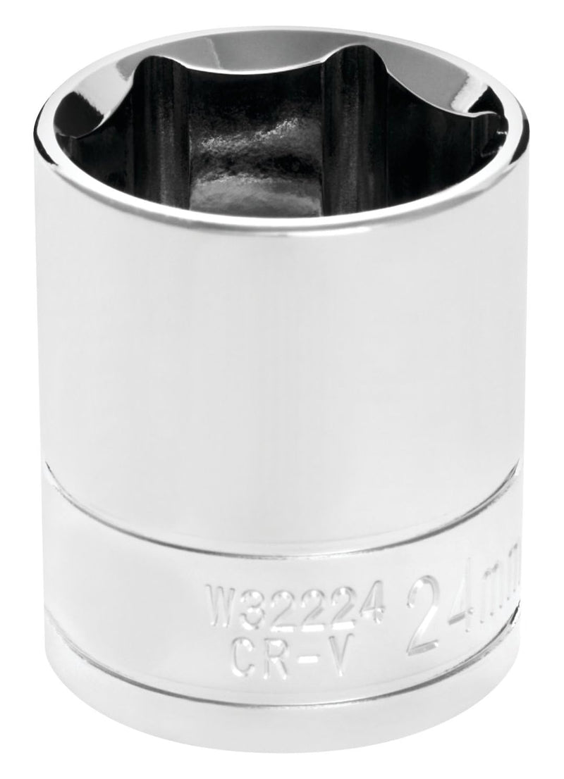 W32224 Performance Tool 1/2 Drive 24mm 6Point Socket, 1 Pack