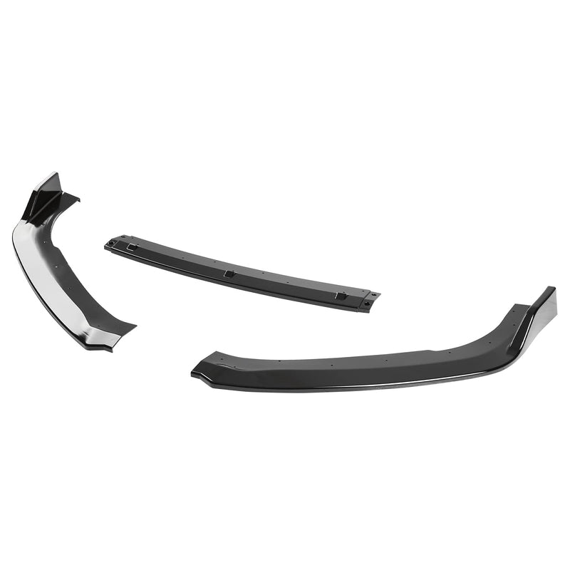 Glossy Black Spec-D Tuning Front Bumper Lip Spoiler Splitter 3PC Compatible with 2018-2020 Honda Accord