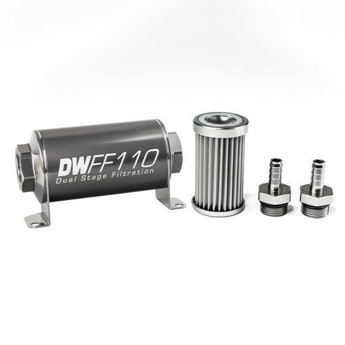 In-line DeatschWerks Fuel Filter and housing kit (8-03-110-005K-38)
