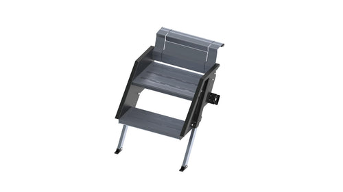 2-Step Narrow Adjustable RV Entry Stairs - Suburban RV Stow Away Steps, Secure and Convenient Stow Away Steps for Easy Access to Your RV; Lightweight and Durable Design (4101A)