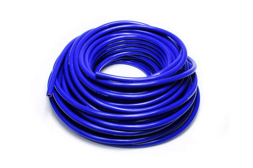 blue HPS 1/8" ID high temp reinforced silicone heater hose tubing, 100 feet length, Max Temperature Rating: 350F, Bend Radius: 1/2"