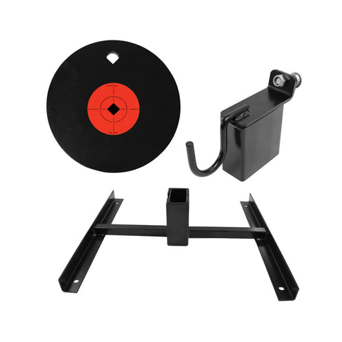 Birchwood Casey Range Pack Steel with Target Stand, Gong Holder and 8" Single Hole AR500 Gong for Target Shooting