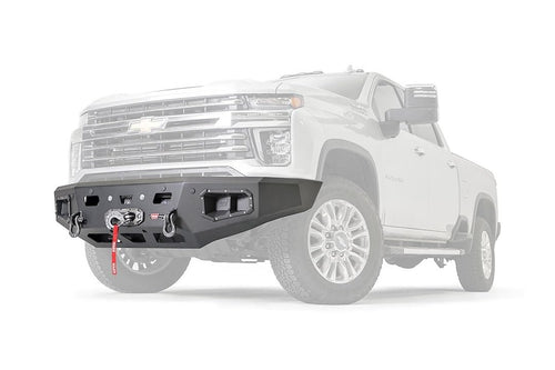 107004 WARN Ascent Front Bumper without Grille Guard Tube, Fits: Chevrolet Silverado HD 2500/3500 (2020-Current)