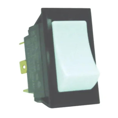 Sierra International RK40150W Off-Mom Non-Corrosive On SPST Rocker Switch with Actuator & Face Plate, White/Black